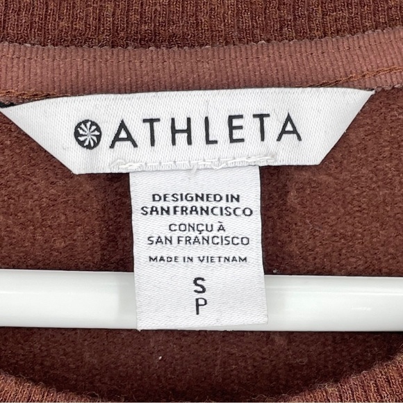 Athleta Women’s Balance Crewneck Sweater Dress Brown Pockets - Picture 5 of 8